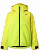 Goldwin - Logo-Embroidered Two-Tone Padded Hooded Ski Jacket - Yellow