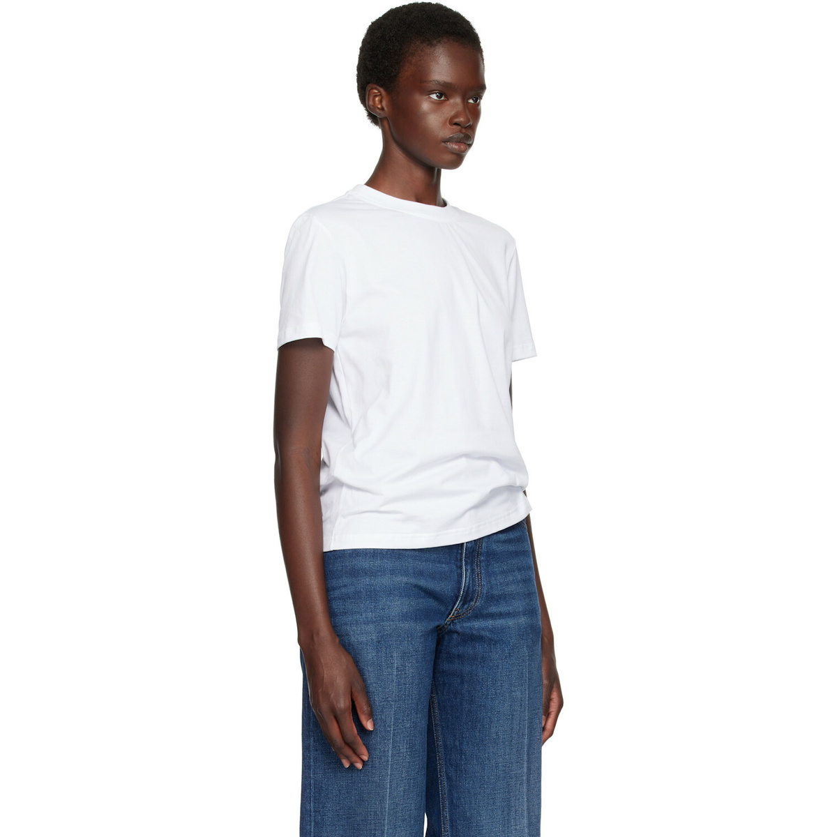 Lanvin White Cotton Ribbon Detail T-shirt