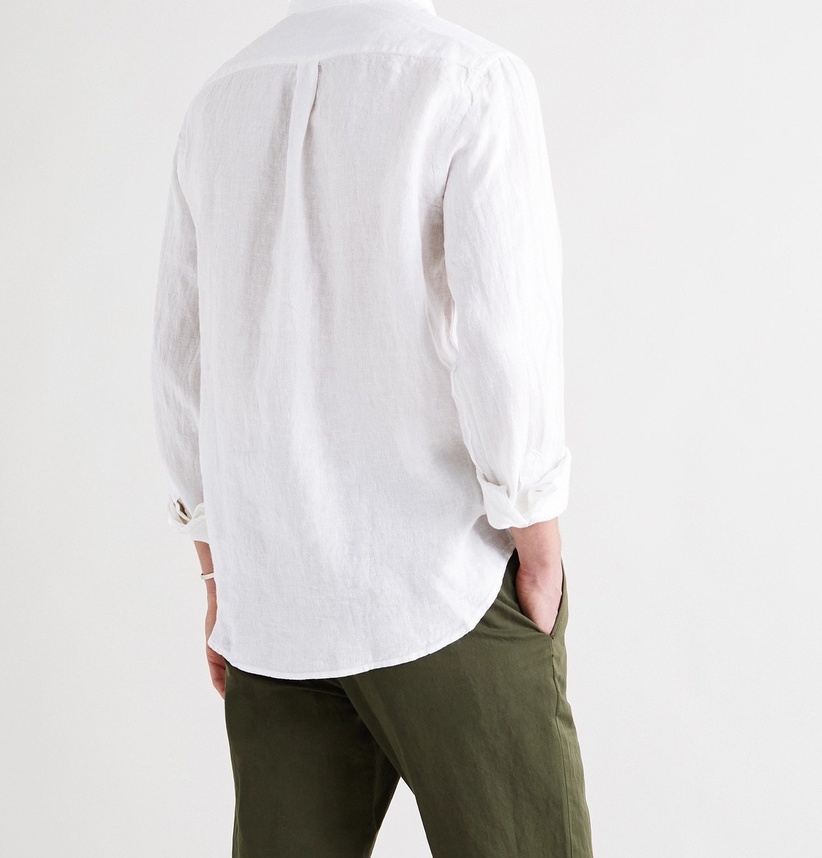 NN07 - Levon Button-Down Collar Linen Shirt - White NN07