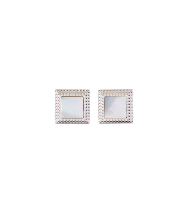 Photo: Dunhill Sterling silver cufflinks with mother-of-pearls