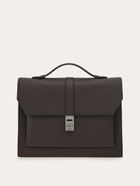 Ferragamo Mens Hug buckle briefcase in Brown