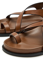 A.emery Jalen Slim Leather Sandals Brown