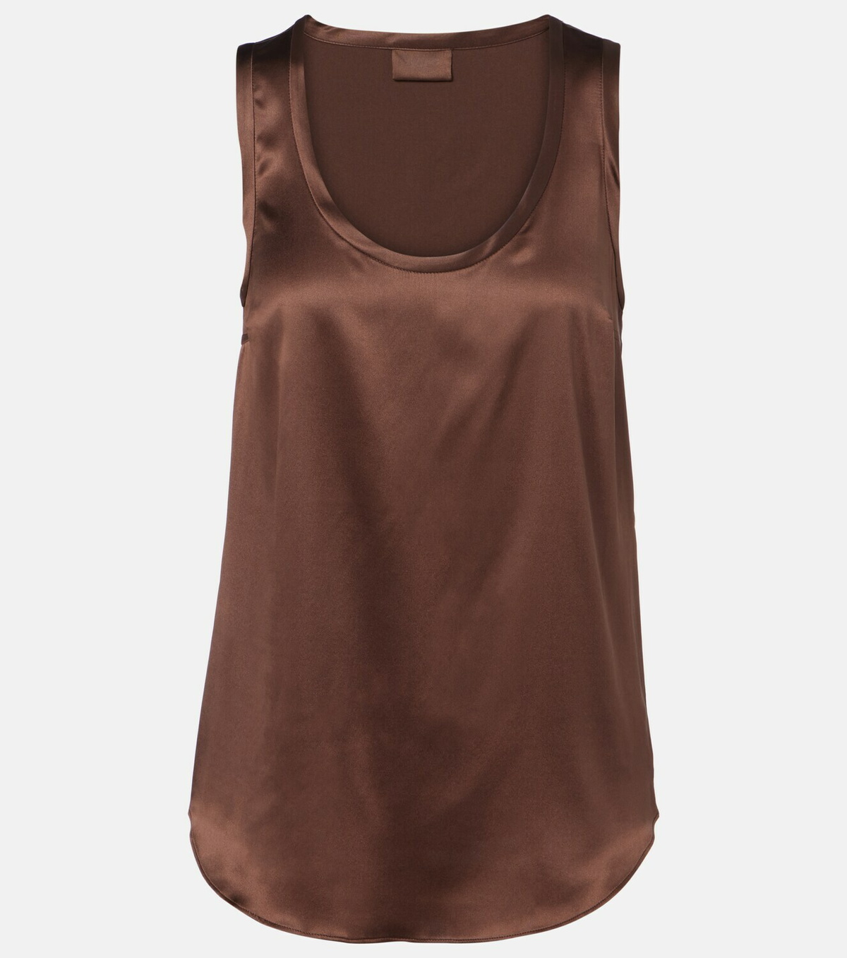 Brunello Cucinelli Silk-blend satin tank top