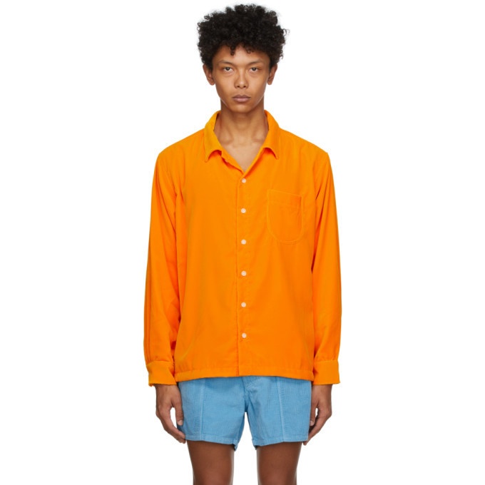 Photo: ERL Orange Velvet Shirt