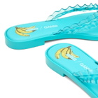 Melissa Women's x Ganni Leopard Flip Flop Slim in Blue