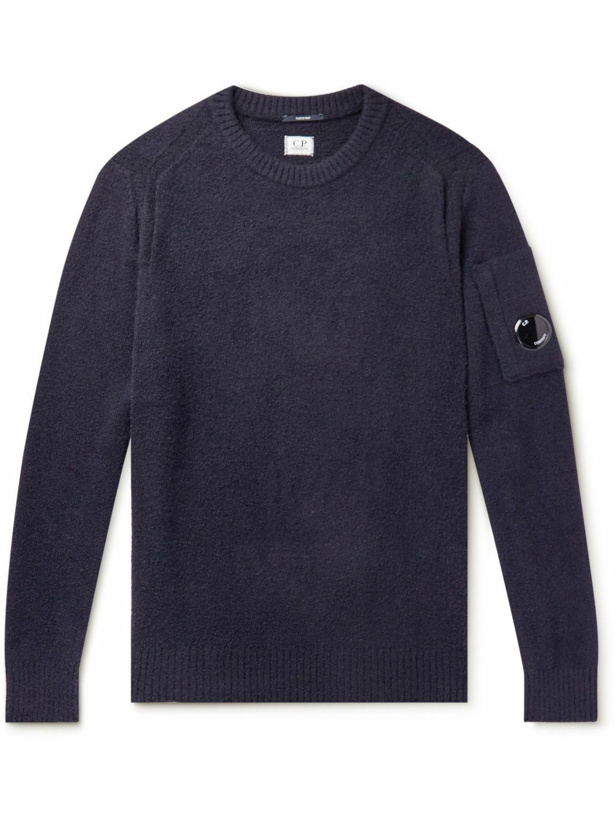 Photo: C.P. Company - Logo-Appliquéd Fleece Sweater - Blue