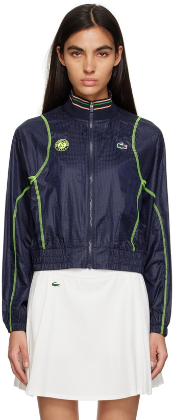 Photo: Lacoste Navy Stand Collar Jacket