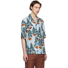 Acne Studios Blue and Orange Simon Pine Shirt