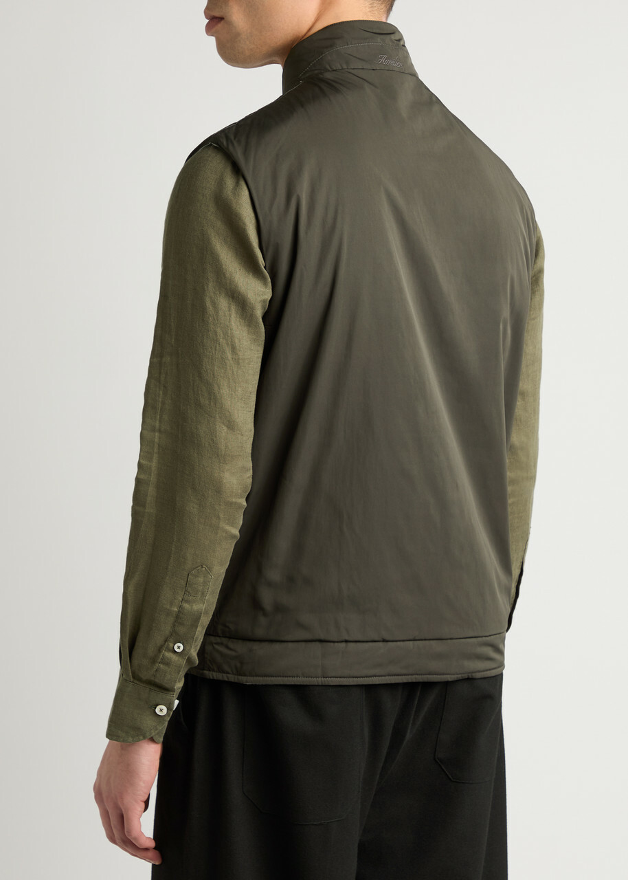 Aurélien Resort Reversible Shell Gilet Anthracite