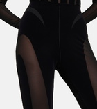 Wolford - x Mugler Flock Shaping paneled stirrup leggings