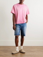 The Elder Statesman - Sunbleached Cotton and Cashmere-Blend Jersey T-Shirt - Pink