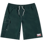 Polar Skate Co. Men's Spiral Swim Short in Dark Green