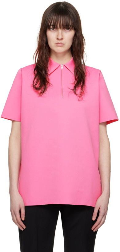 Photo: Jil Sander Pink Zip Polo