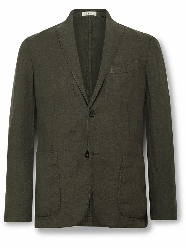 Photo: Boglioli - Unstructured Garment-Dyed Linen Suit Jacket - Brown
