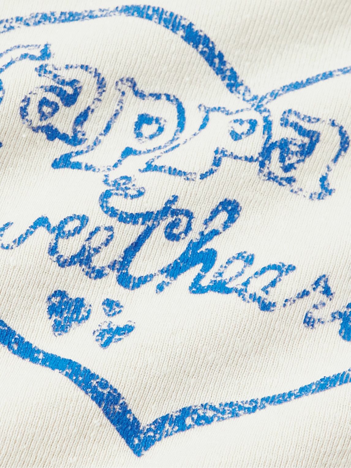 ERL - Distressed Printed Cotton-Jersey T-Shirt - White ERL