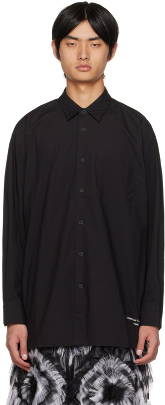 Photo: Comme des Garçons Homme Black Embroidered Shirt