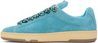 Lanvin Blue Suede Curb Lite Sneakers