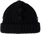 Charles Jeffrey Loverboy SSENSE Exclusive Baby Black Chunky Spikes Beanie