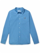 Maison Kitsuné - Logo-Appliquéd Cotton-Poplin Shirt - Blue