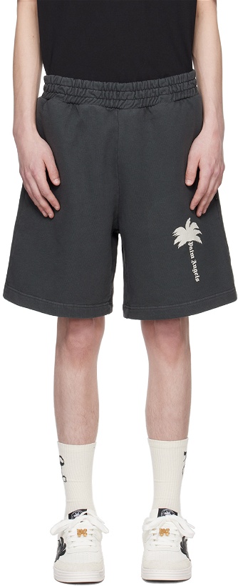 Photo: Palm Angels Gray 'The Palm' Shorts