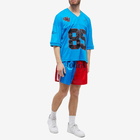 Tommy Jeans Men's TJCU Mesh Crop Football Jersey in Ocean Hue