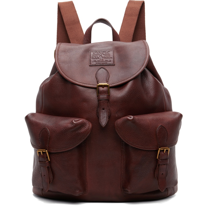 Photo: Polo Ralph Lauren Brown Leather Large Backpack