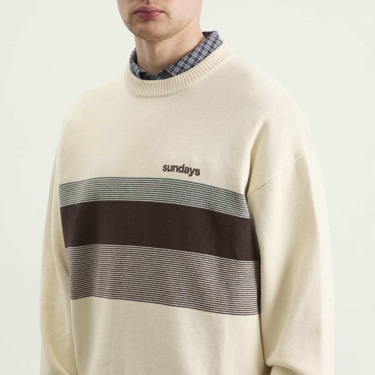 Sundays Men's Stripe Knit in Stone