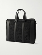 FERRAGAMO - Leather-Trimmed Logo-Jacquard Canvas Tote Bag