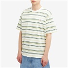 Dickies Men's Glade Spring Stripe T-Shirt in White Stripe