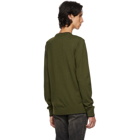 Balmain Green Wool Logo Sweater