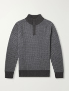 N.PEAL - Waffle-Knit Cashmere Sweater - Gray