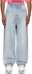 VETEMENTS Blue Baggy Jeans