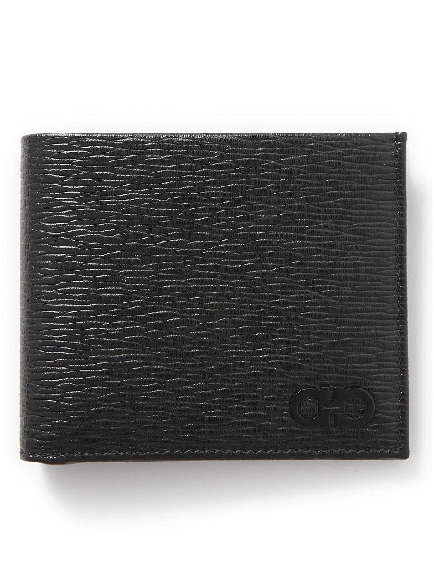 Photo: Salvatore Ferragamo - Gancini Logo-Appliquéd Textured-Leather Billfold Wallet