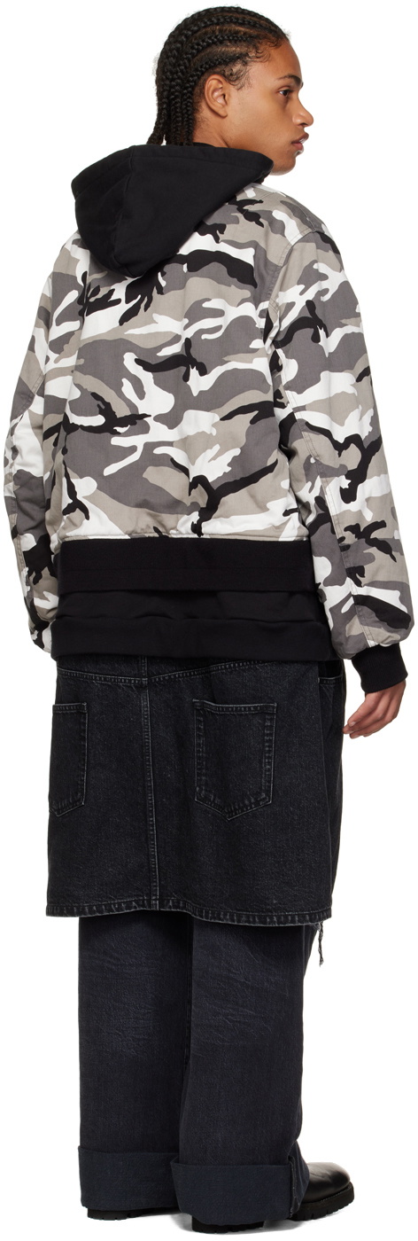 Undercoverism Black & Gray Layered Coat