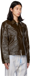 Our Legacy Brown Demon Leather Jacket