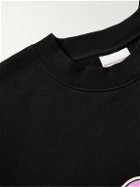 Stockholm Surfboard Club - Mer Logo-Print Fleece-Back Organic Cotton-Jersey Sweatshirt - Black