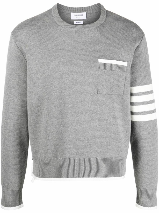 Photo: THOM BROWNE - 4bar Cotton Jumper