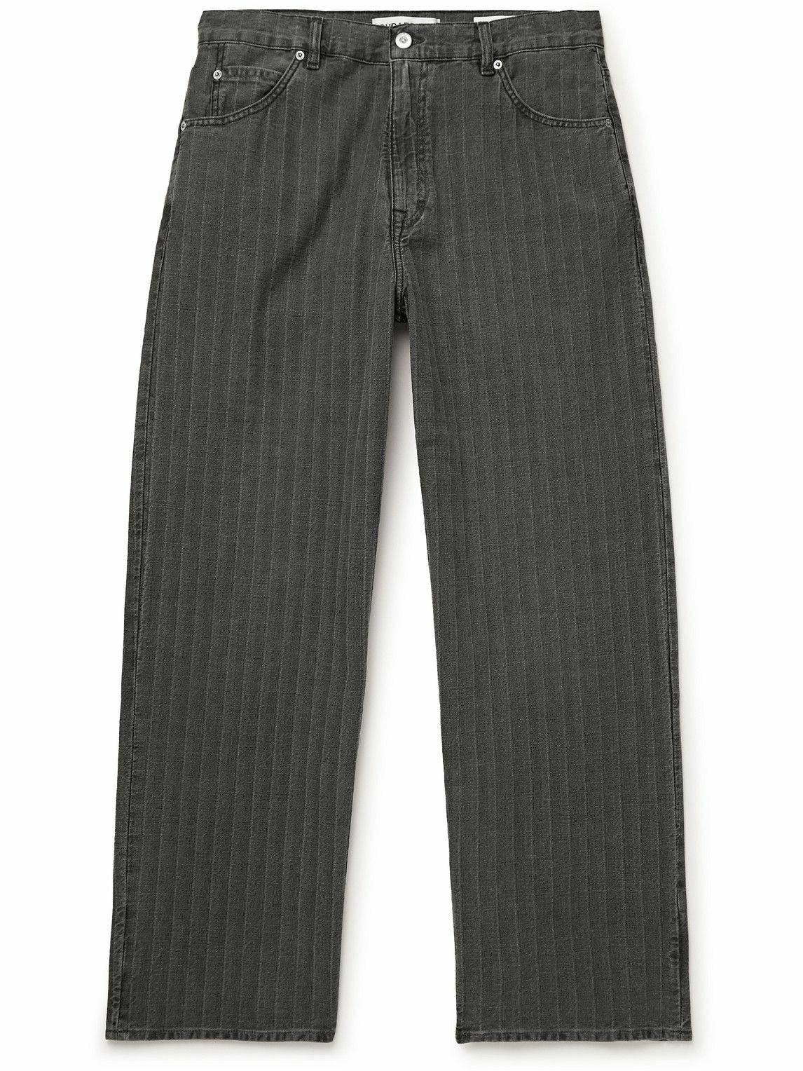 Photo: Our Legacy - Vast Straight-Leg Striped Jeans - Gray