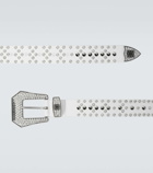 Givenchy Studded crystal-embellished leather belt
