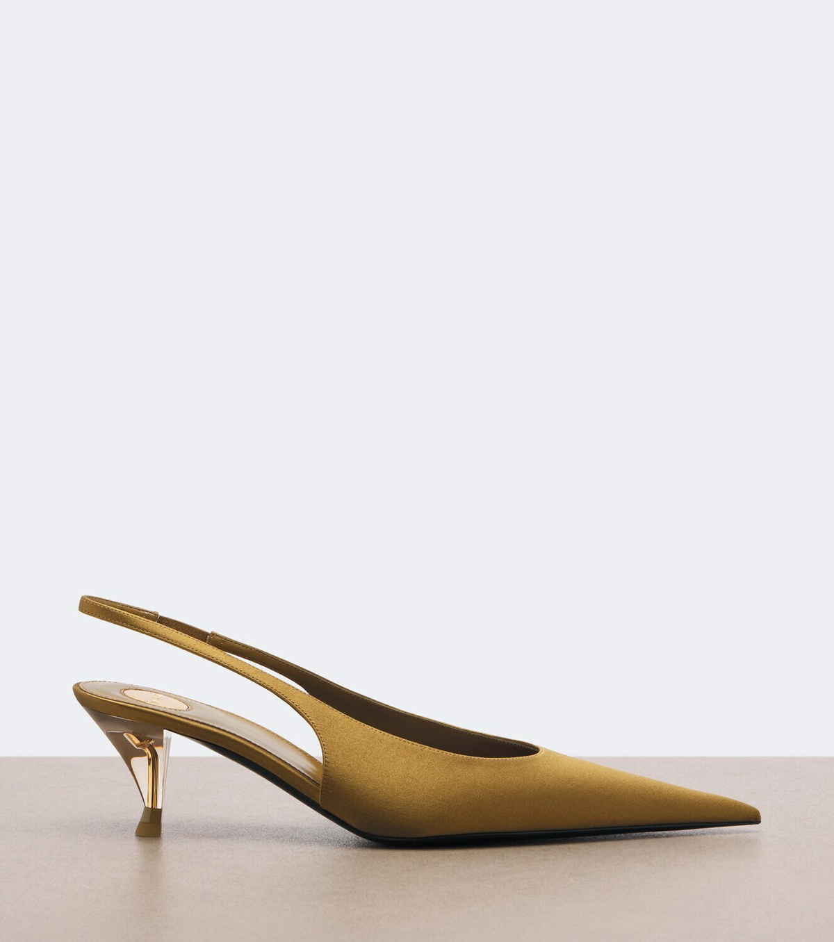Saint Laurent Fanny satin slingback pumps