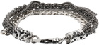 Emanuele Bicocchi Silver 'Chain And Braided' Bracelet