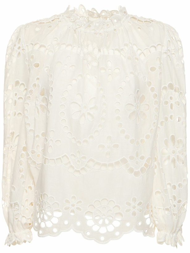 Photo: ZIMMERMANN - Lexi Embroidered Cotton Shirt