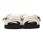 John Elliott White and Black Suicoke Edition MOTO-JEab-E Sandals