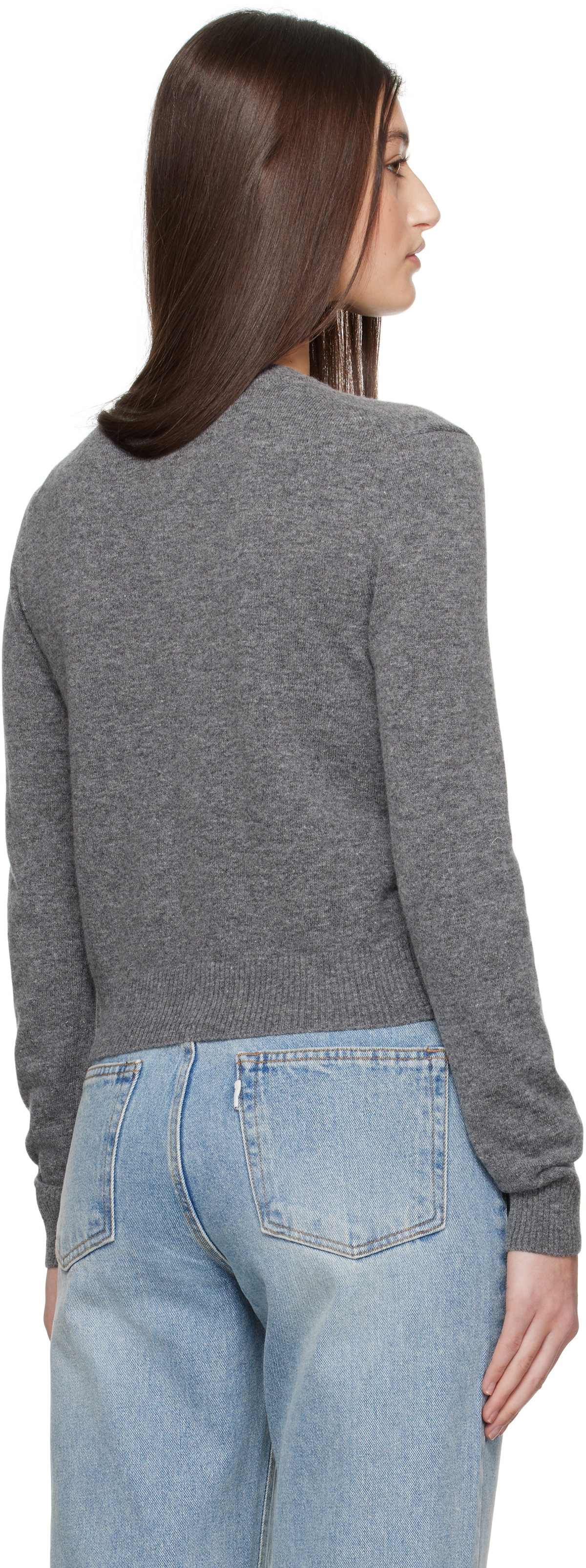 Dunst Gray Essential Crewneck Knit Cardigan