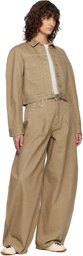 JACQUEMUS Beige 'The Ovalo cargo' Denim Jacket