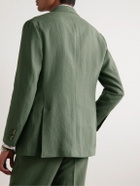 Thom Sweeney - Unstructured Double-Breasted Linen Suit Jacket - Green