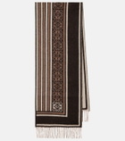 Loewe Anagram wool and cashmere jacquard scarf