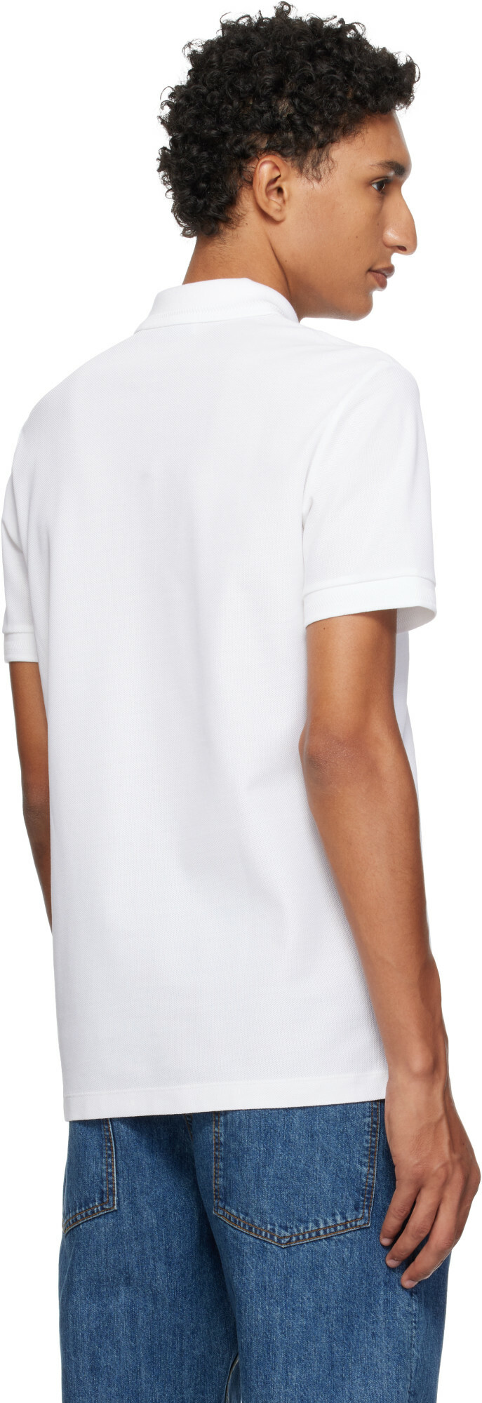 Burberry White Cotton Polo
