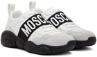 Moschino White Elastic Band Sneakers