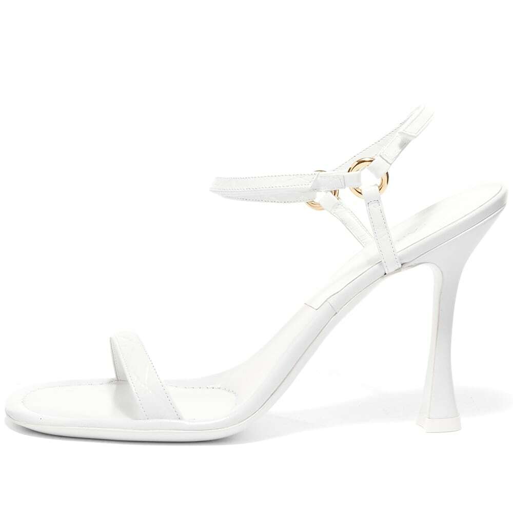 By Far Women s Mia Heeled Sandal in Optic White By Far